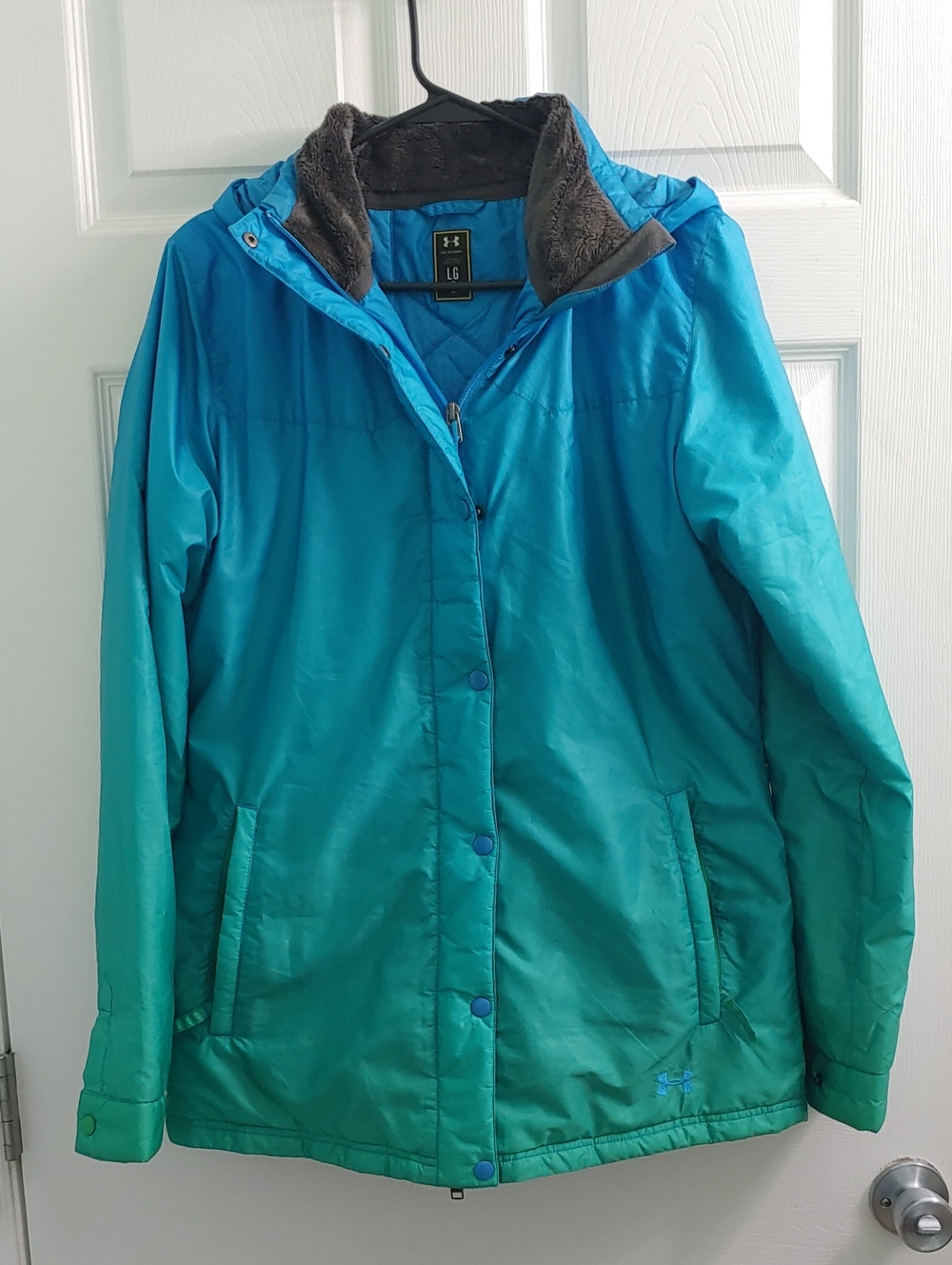 Under Armour Storm Jacket Women’s Blue Ombre Primaloft Insulated Coat Size L